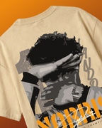 Lando Norris McLaren Talent Quote F1 Graphic T-shirt Beige Back View | Turn1 India