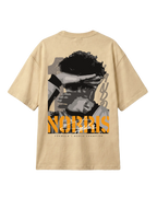 Lando Norris McLaren Talent Quote F1 Graphic T-shirt Beige Back View | Turn1 India