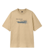 Lando Norris McLaren Talent Quote F1 Graphic T-shirt Beige Front View | Turn1 India