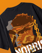Lando Norris McLaren Talent Quote F1 Graphic T-shirt Black Back View | Turn1 India