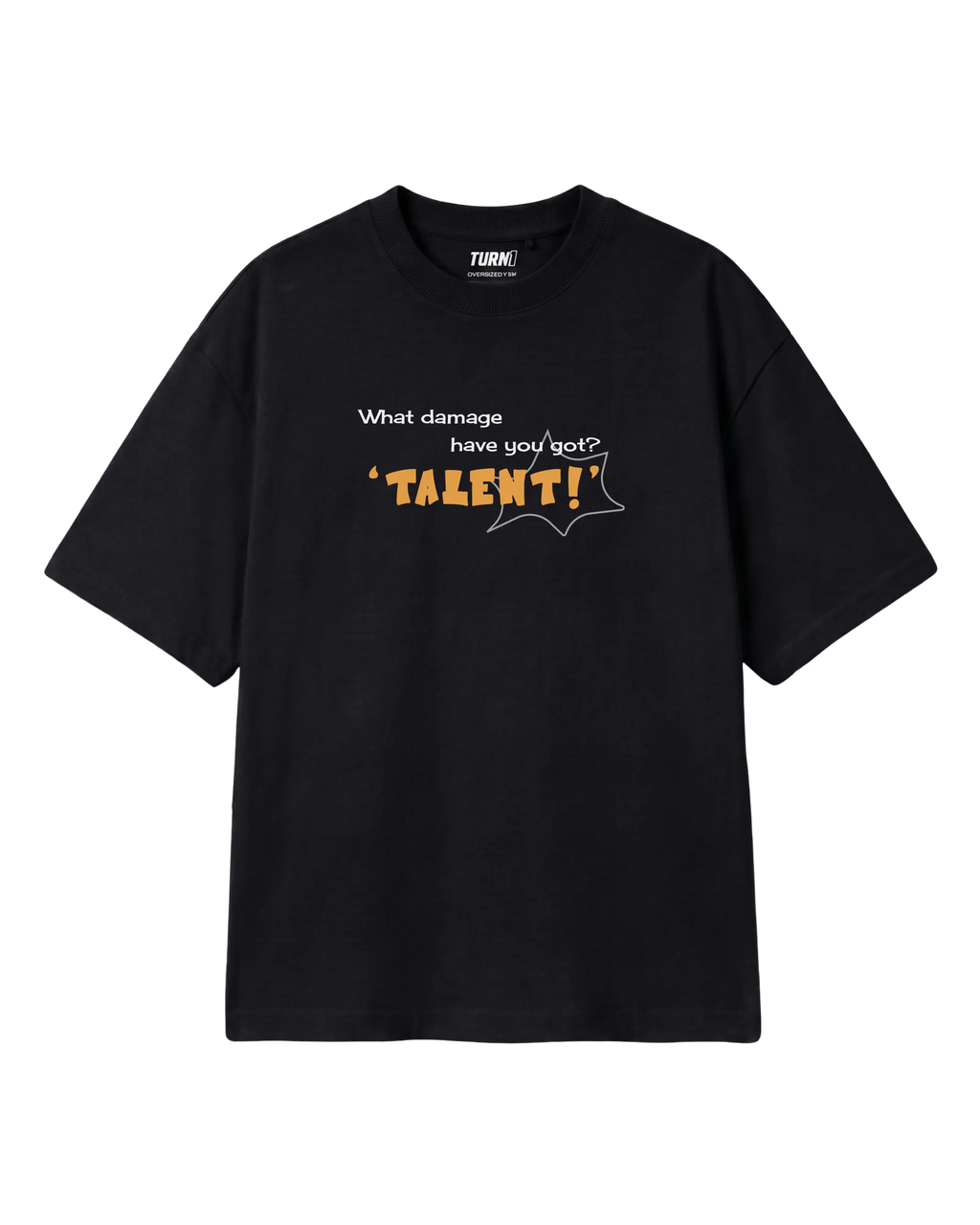 Lando Norris McLaren Talent Quote F1 Graphic T-shirt Black Front View | Turn1 India