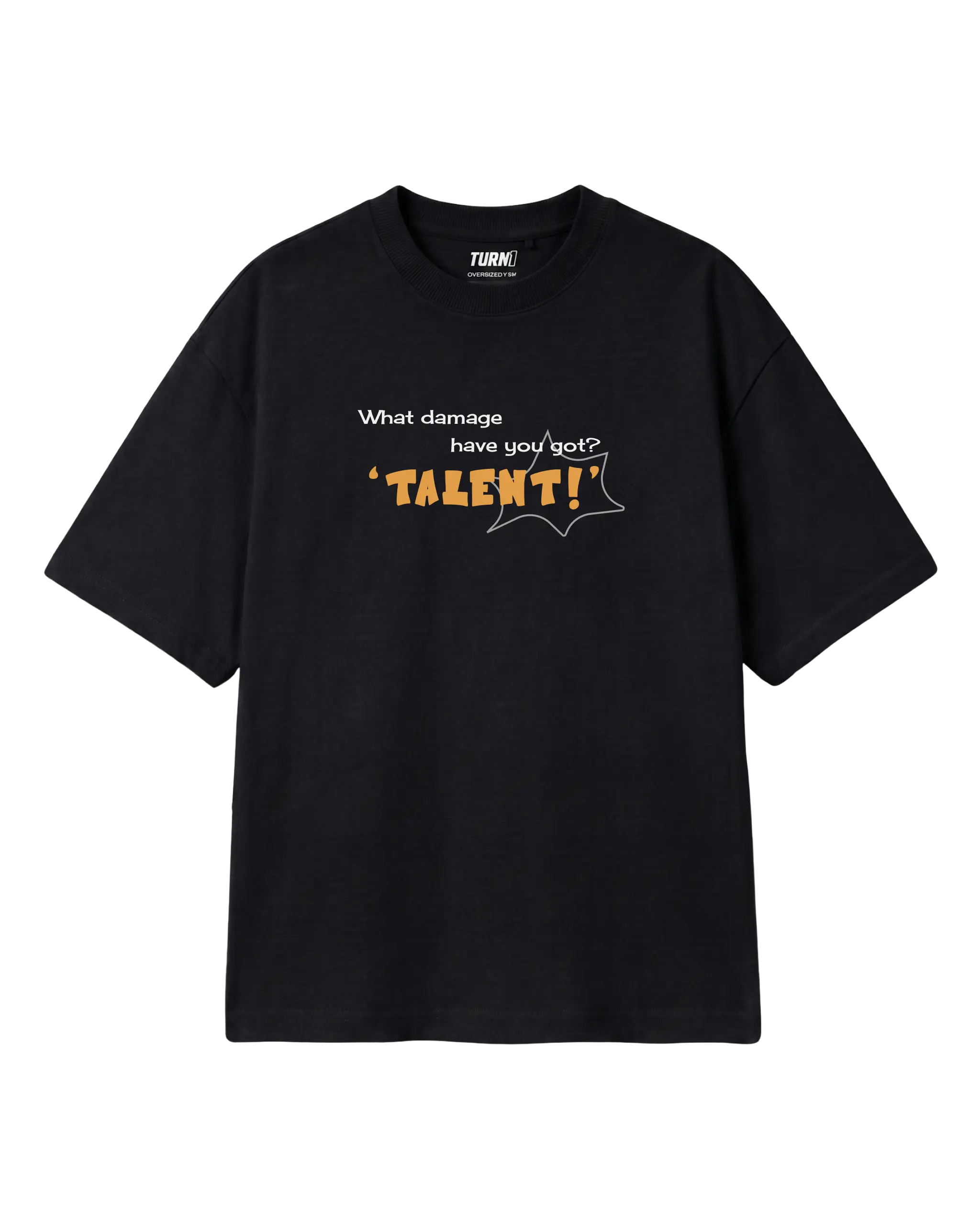 Lando Norris McLaren Talent Quote F1 Graphic T-shirt Black Front View | Turn1 India