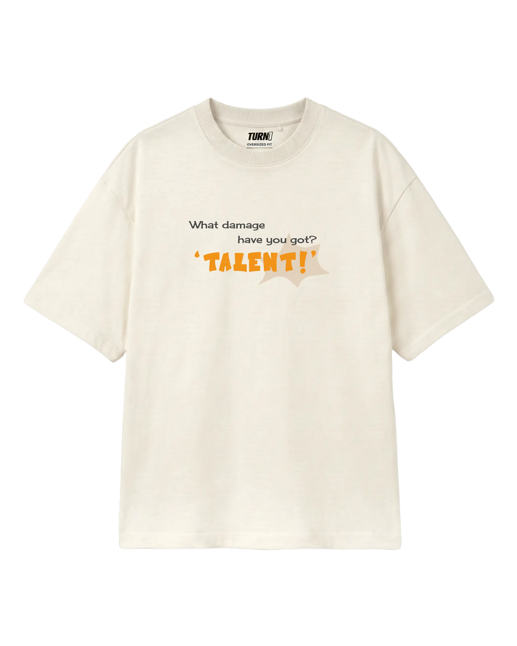 Lando Norris McLaren Talent Quote F1 Graphic T-shirt Off-White Front View | Turn1 India