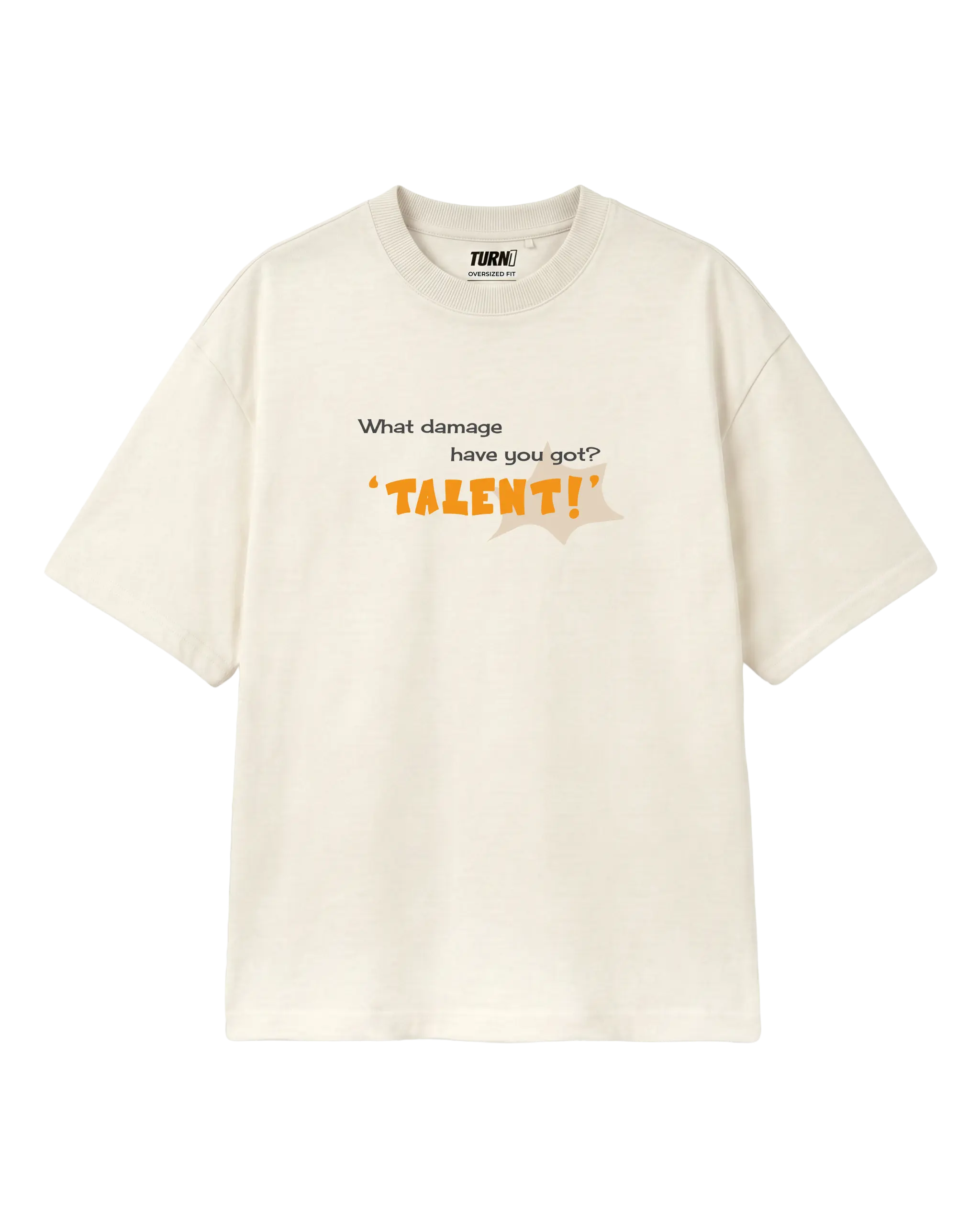 Lando Norris McLaren Talent Quote F1 Graphic T-shirt Off-White Front View | Turn1 India