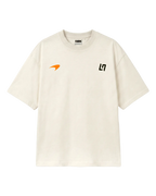 Lando Norris McLaren Racing Formula 1 World Champion Graphic F1 T-shirt Off-White Front View | Turn1 India