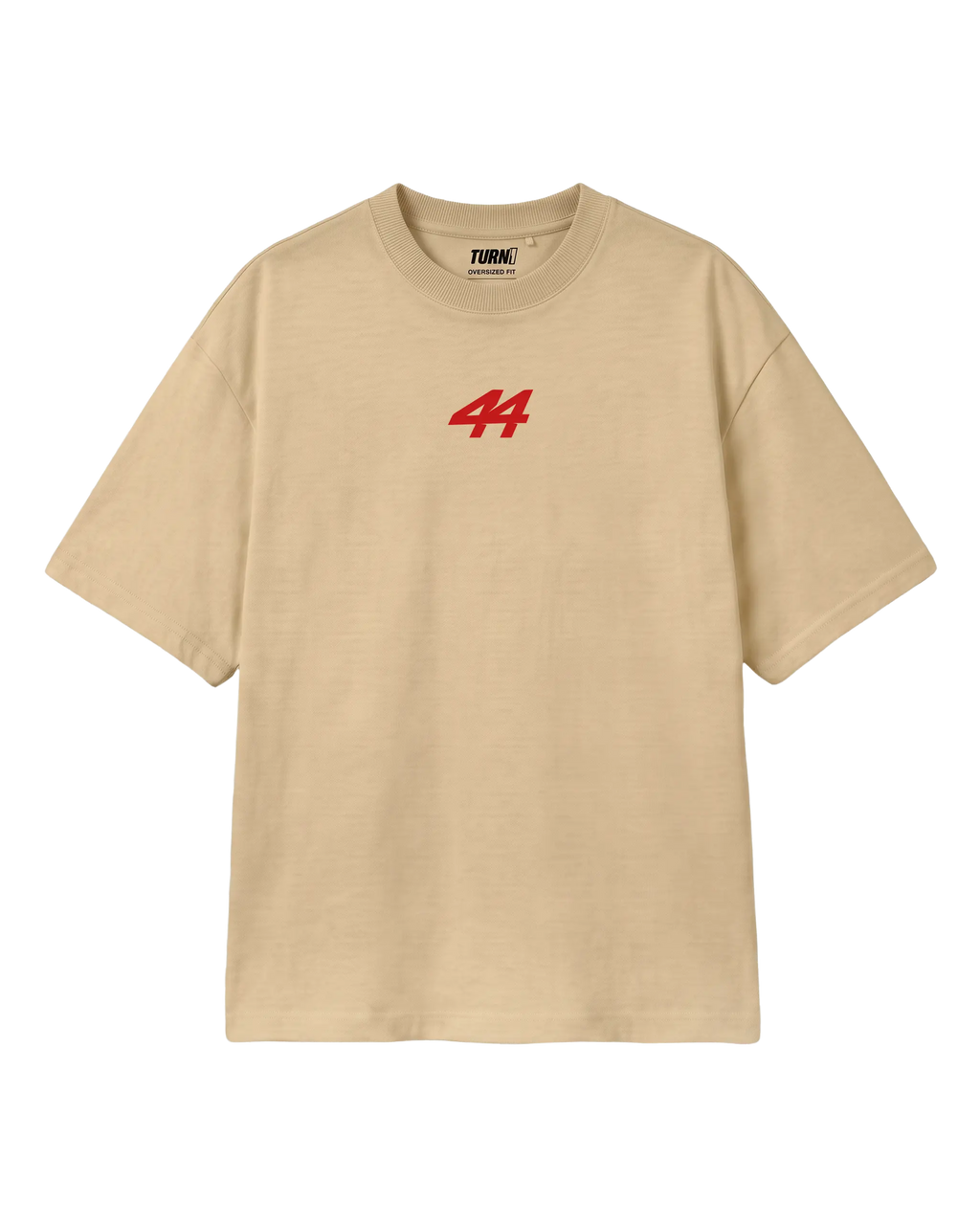 Lewis Hamilton Remember Who You Are F1 Unisex Oversized T-shirt Beige Front View | Turn1 India