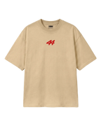 Lewis Hamilton Remember Who You Are F1 Unisex Oversized T-shirt Beige Front View | Turn1 India