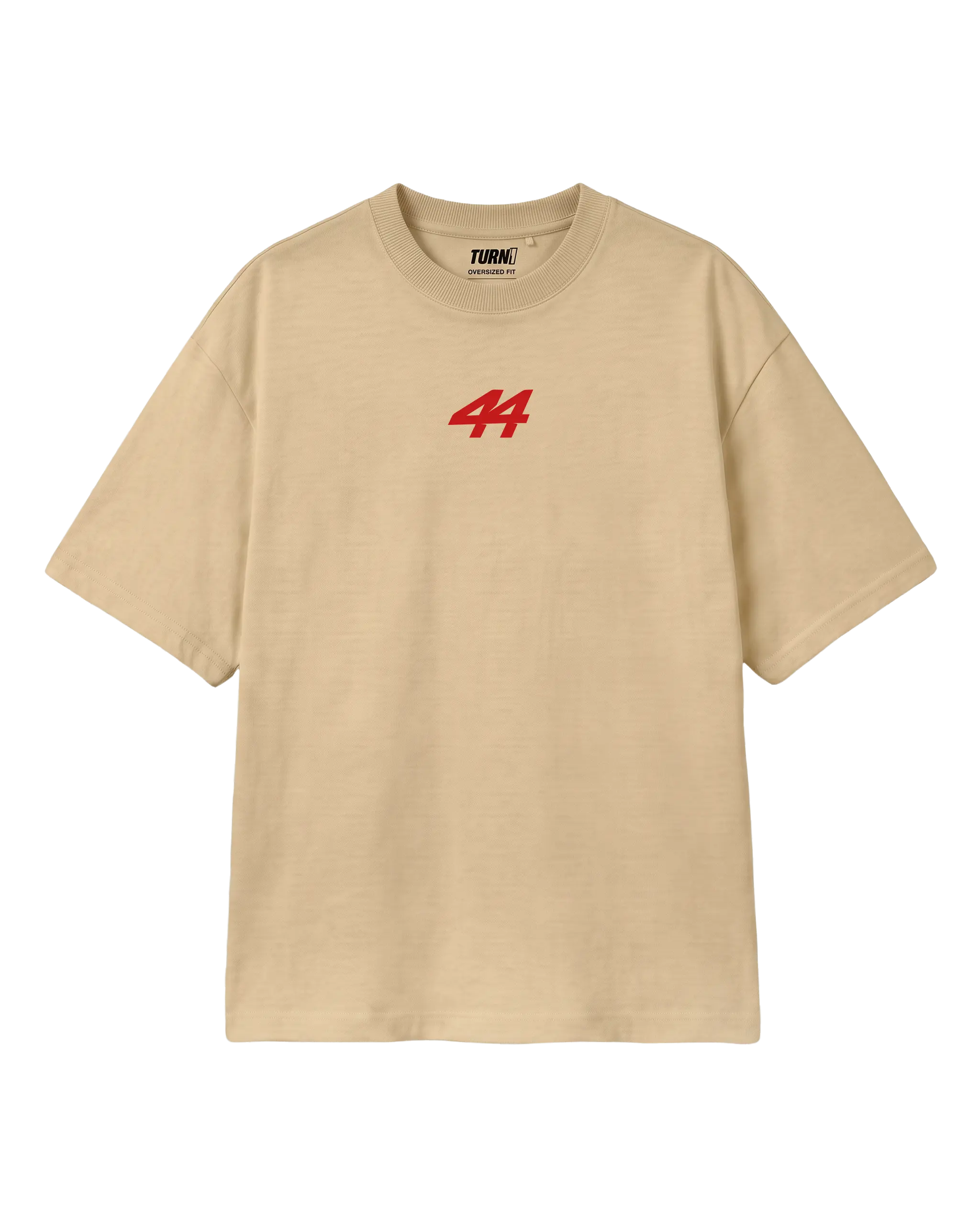 Lewis Hamilton Remember Who You Are F1 Unisex Oversized T-shirt Beige Front View | Turn1 India