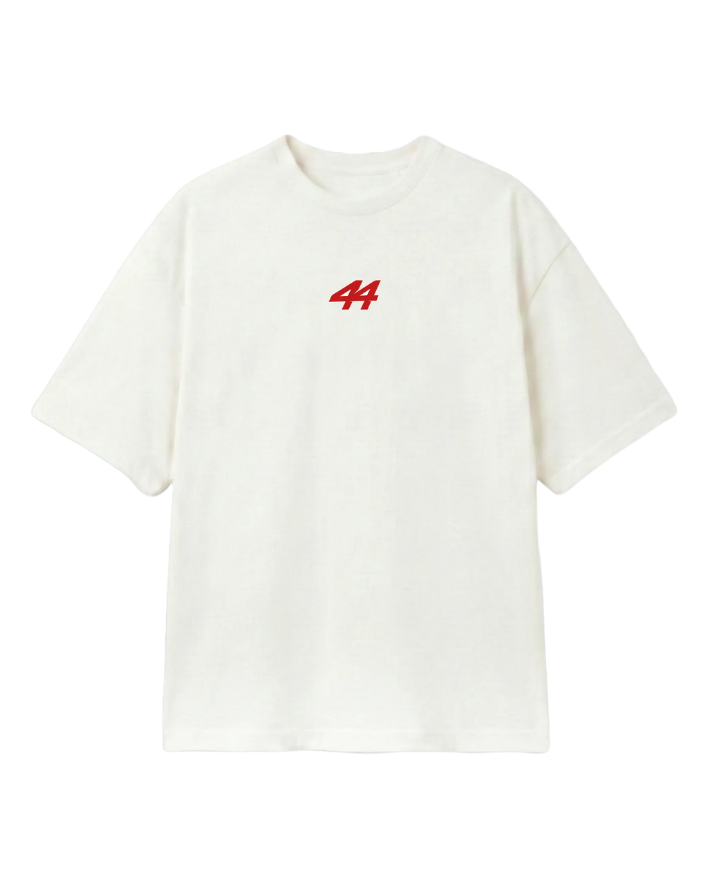 Lewis Hamilton Remember Who You Are Quote F1 Unisex Oversized T-shirt Off-White Front View | Turn1 India