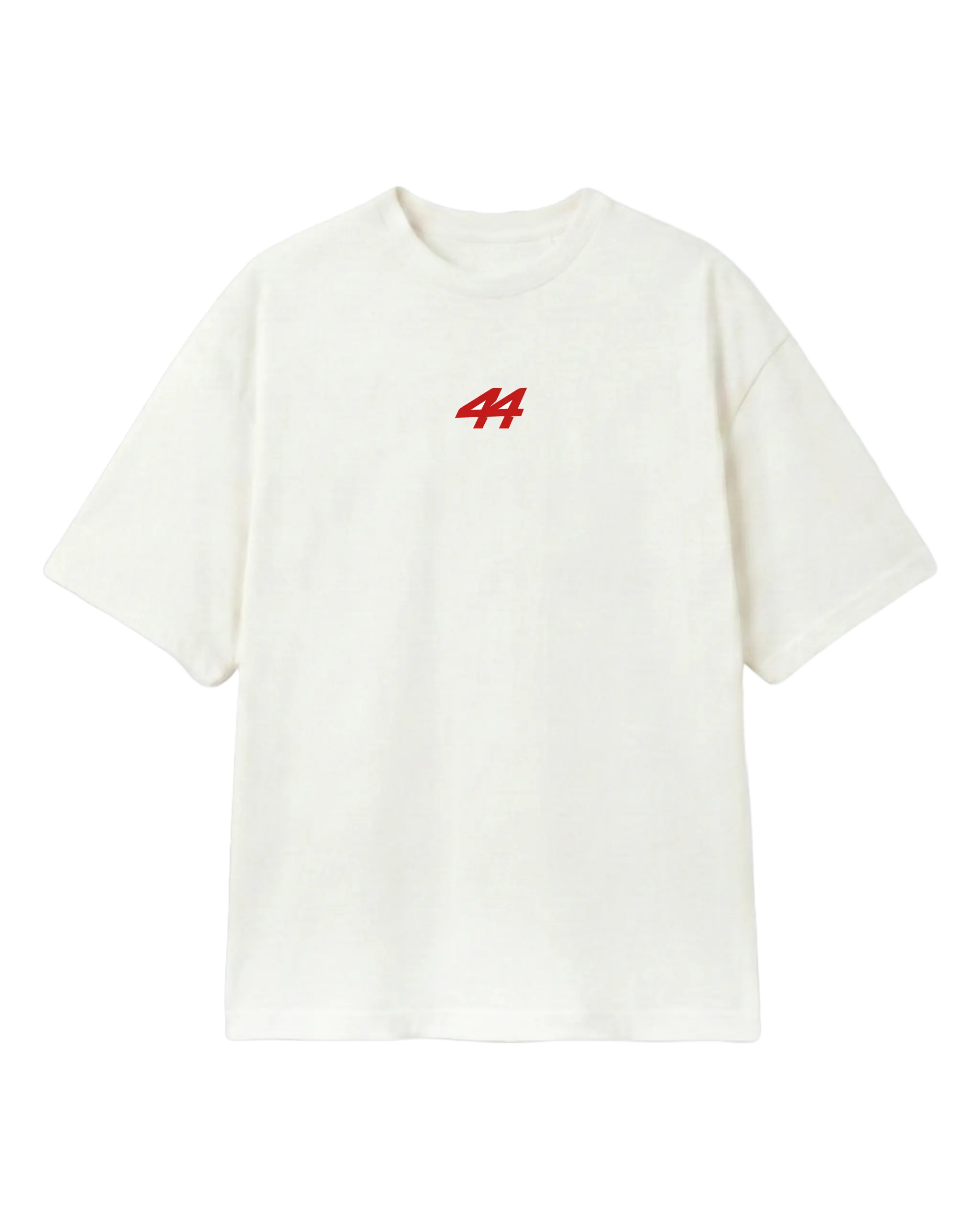 Lewis Hamilton Remember Who You Are Quote F1 Unisex Oversized T-shirt Off-White Front View | Turn1 India