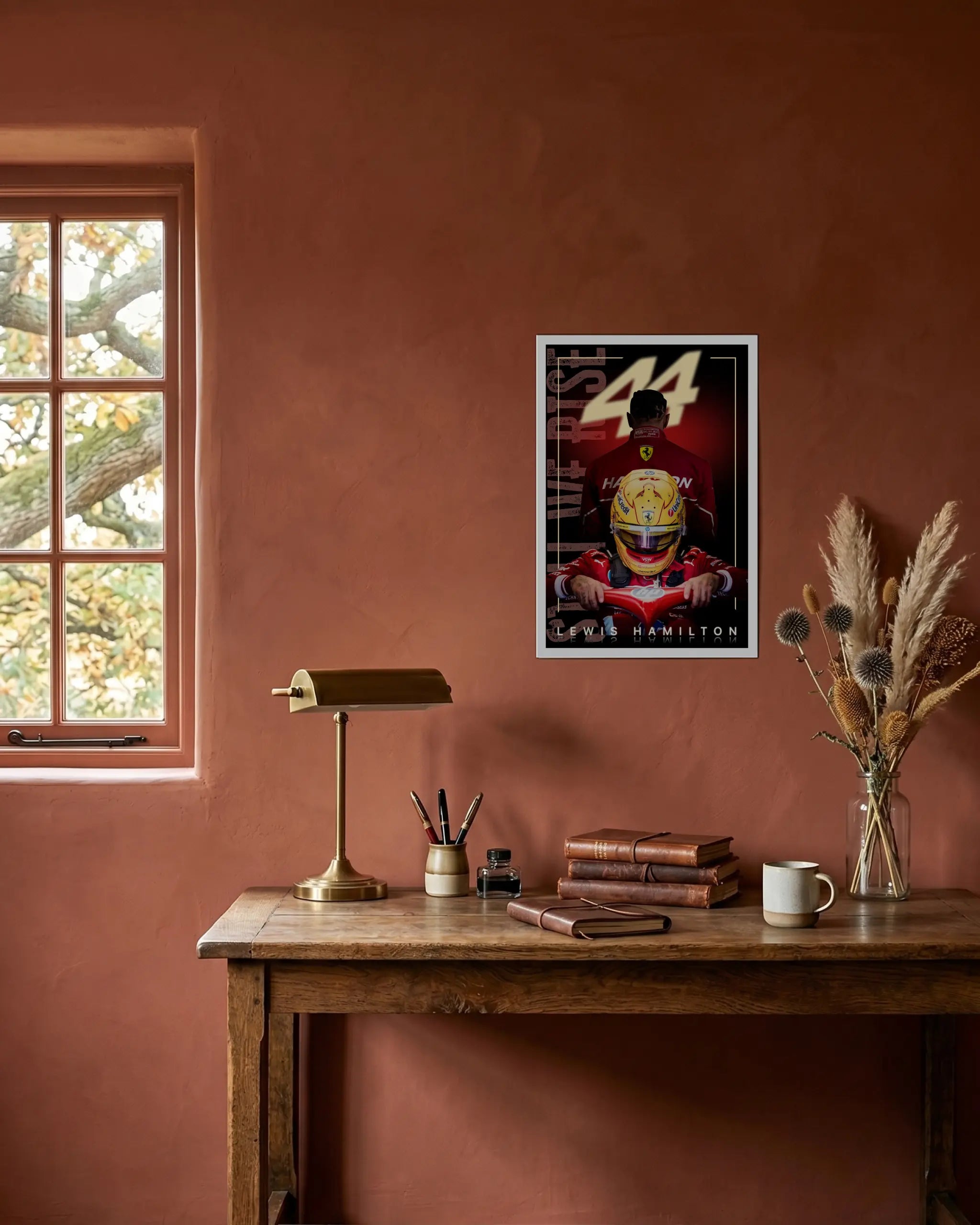 Lewis Hamilton Ferrari F1 Poster