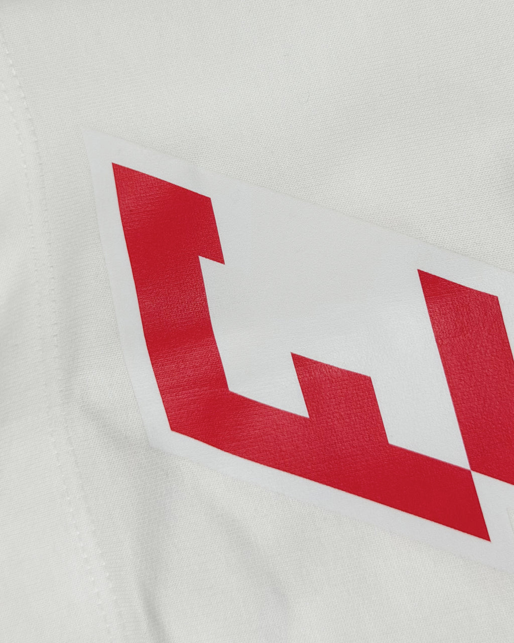 Closeup image of F1 Turn1 India Off White Oversized Unisex Tshirt featuring fan graphic Max Verstappen, driver for Redbull Racing F1 team and his various iconic race moments