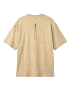 Max Verstappen No Risk Full Push F1 Unisex Oversized T-shirt Beige Back View | Turn1 India