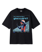 Max Verstappen Attitude Don't Give a Sh*t F1 Unisex Oversized T-shirt Black Front View | Turn1 India