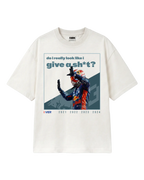 Max Verstappen Attitude Don't Give a Sh*t F1 Unisex Oversized T-shirt Off-White Front View | Turn1 India
