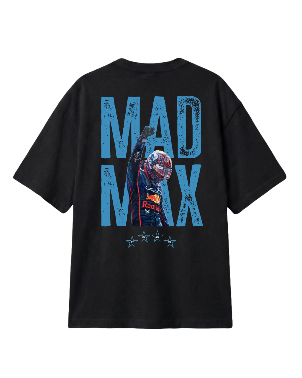 Max_Verstappen Mad Max F1 Oversized Unisex T-shirt Black Colour Back View | Turn1 India