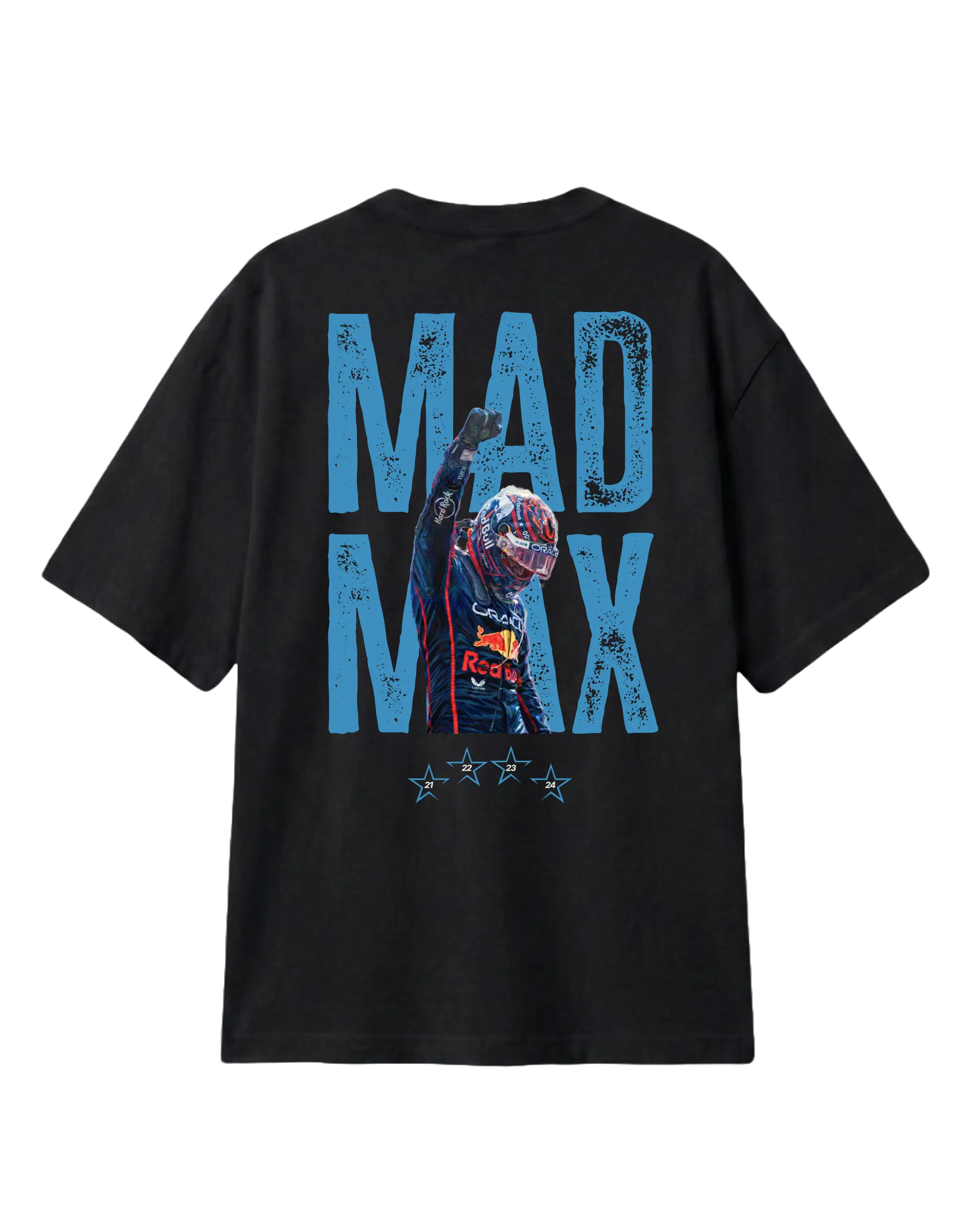 Max_Verstappen Mad Max F1 Oversized Unisex T-shirt Black Colour Back View | Turn1 India