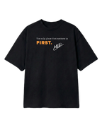 Max Verstappen Mad Max F1 Oversized Unisex T-shirt Black Colour Front View | Turn1 India