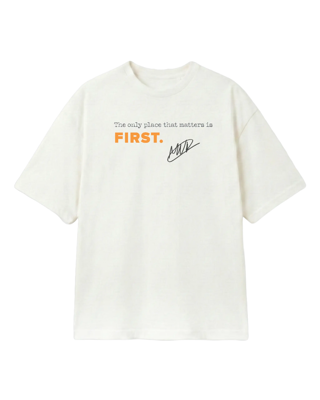 Max_Verstappen Mad Max F1 Oversized Unisex T-shirt Off-White Colour Front View | Turn1 India
