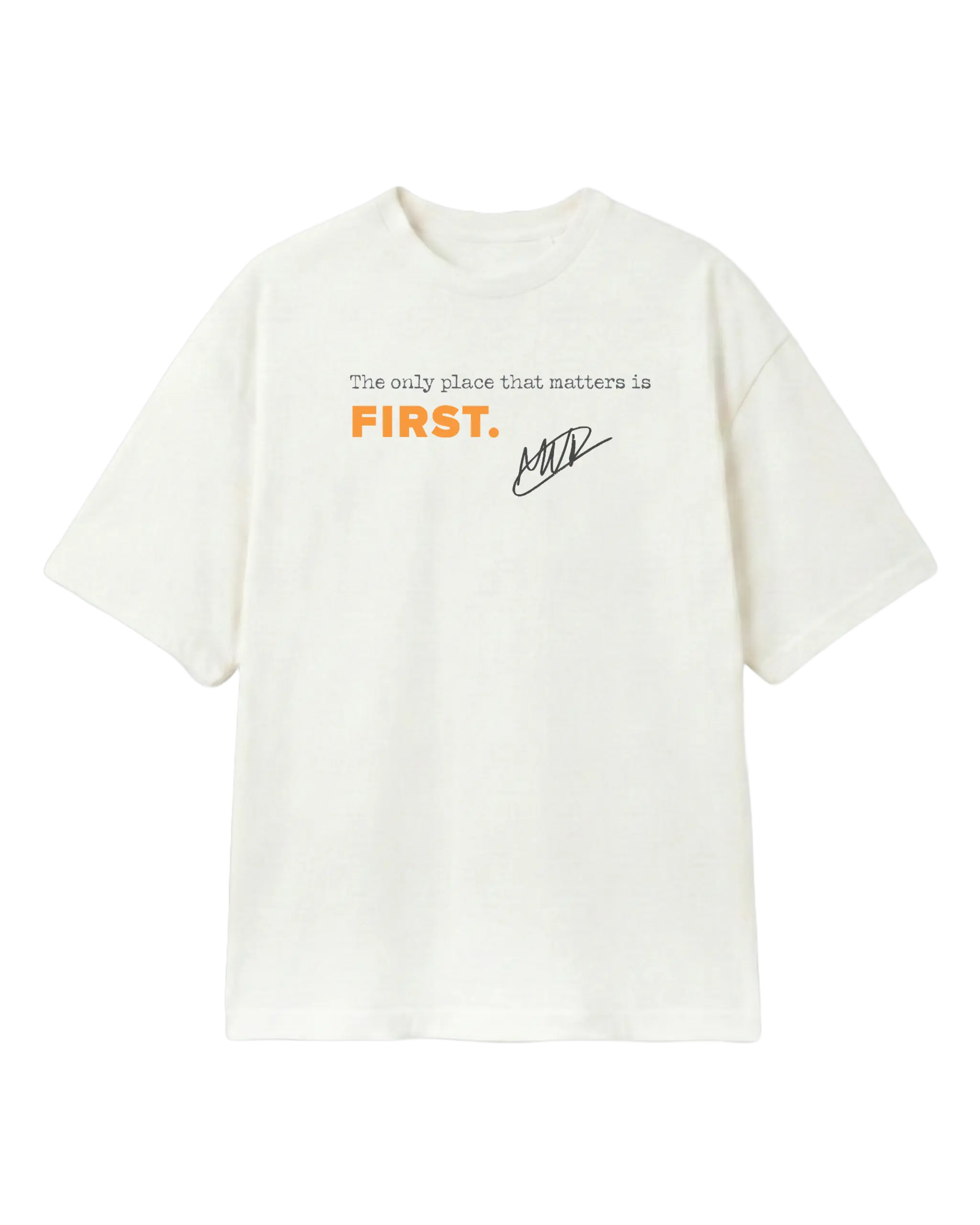 Max_Verstappen Mad Max F1 Oversized Unisex T-shirt Off-White Colour Front View | Turn1 India