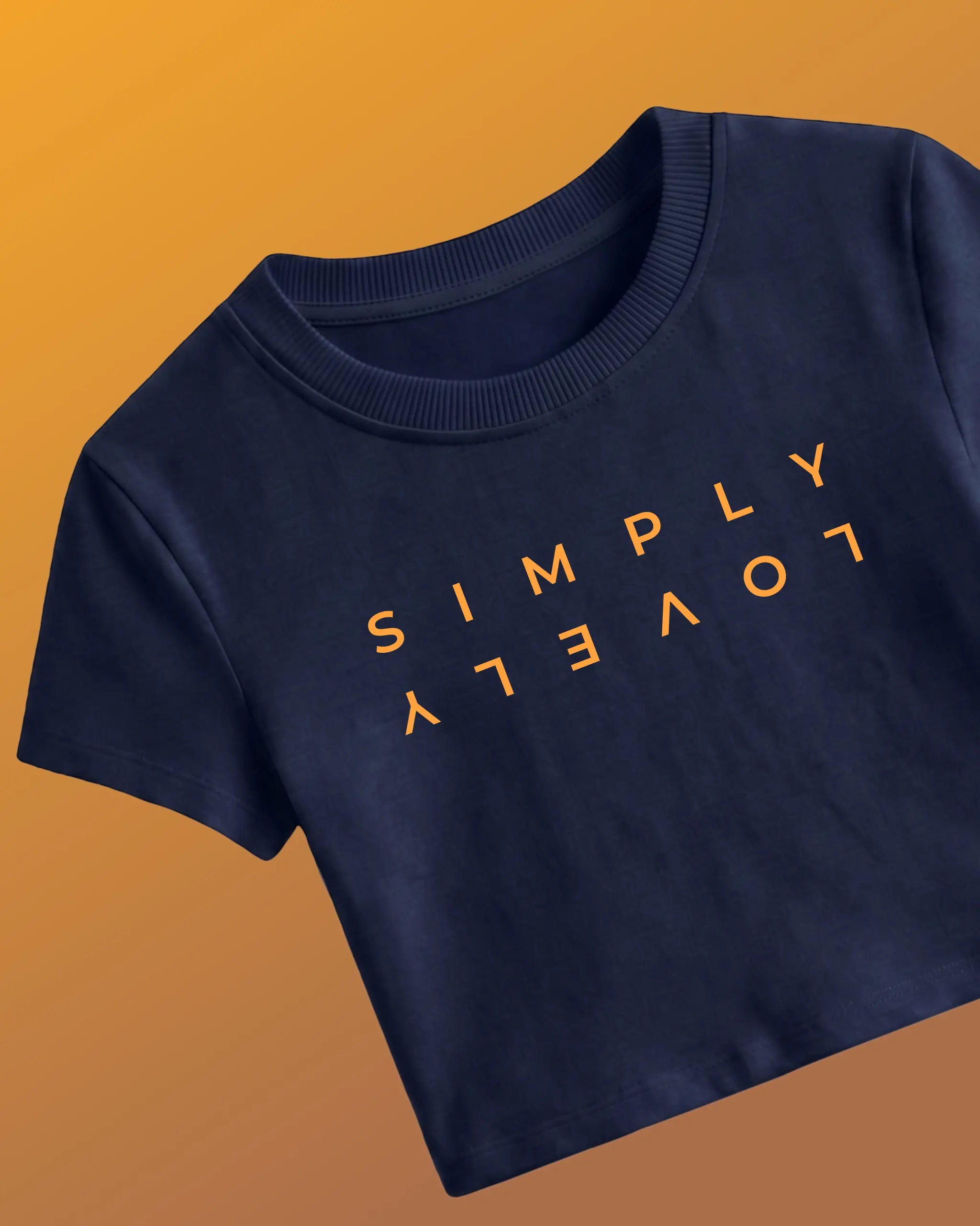 Max Verstappen Simply Lovely Women Crop Top Navy Blue Front View | Turn1 India
