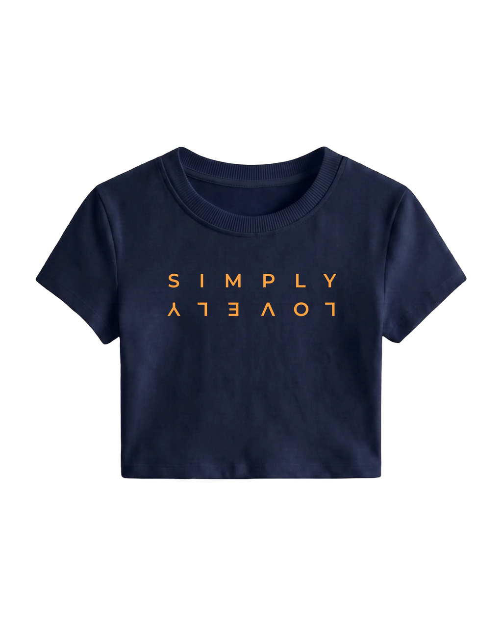 Max Verstappen Simply Lovely Women Crop Top Navy Blue Front View | Turn1 India