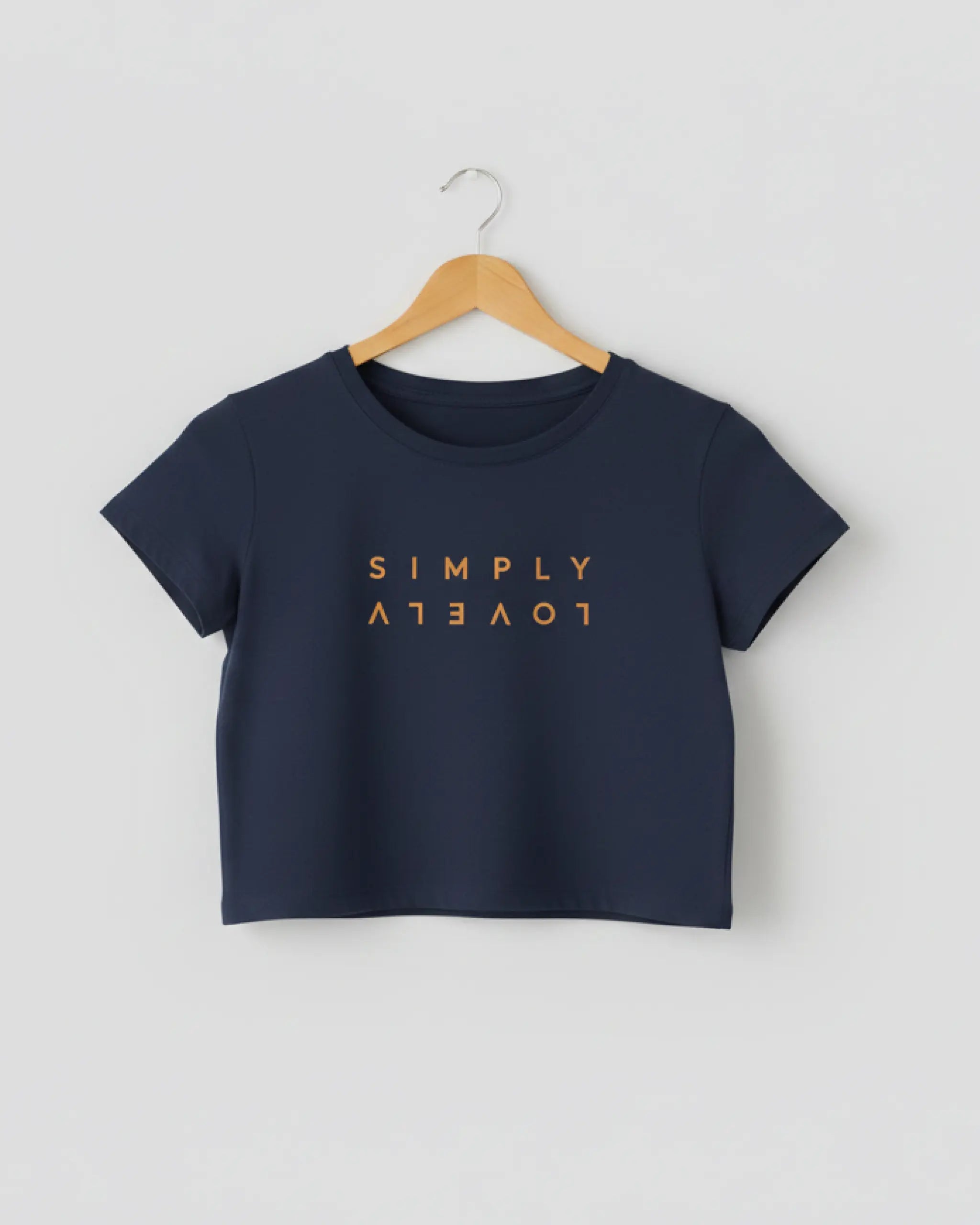 Max Verstappen Simply Lovely Women Crop Top Navy Blue Placed On a Hanger | Turn1 India