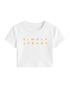 Max Verstappen Simply Lovely Women Crop Top White Front View | Turn1 India