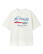 Monaco Grand Prix Circuit F1 Unisex Oversized T-shirt Off-White Front_View | Turn1 India
