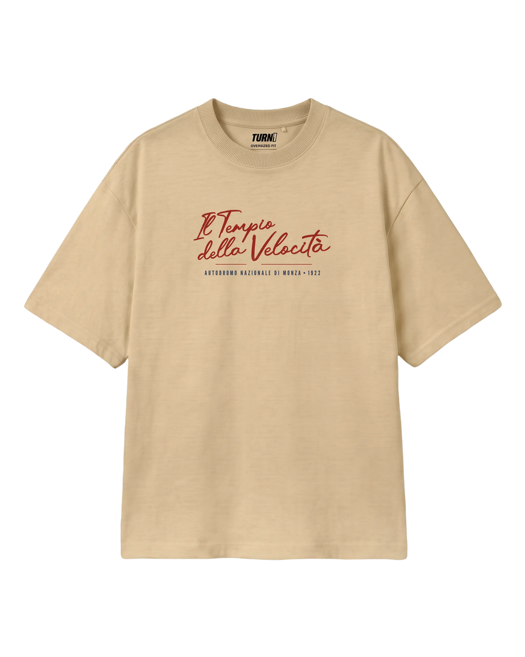 Monza Italian Grand Prix F1 Unisex Oversized T-shirt Beige | Turn1 India