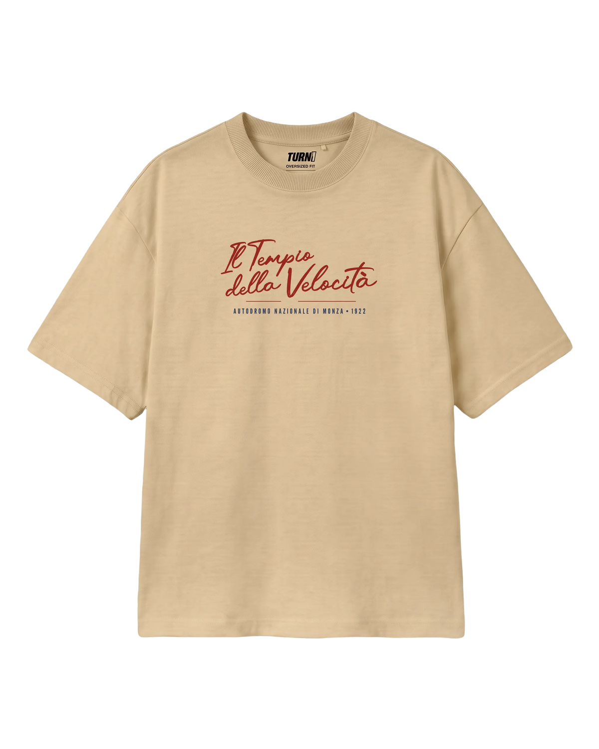 Monza Italian Grand Prix F1 Unisex Oversized T-shirt Beige | Turn1 India