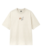 Sebastian Vettel Danke Seb Formula 1 Graphic F1 T-shirt Off-White Front View | Turn1 India | Unisex Oversized Tee