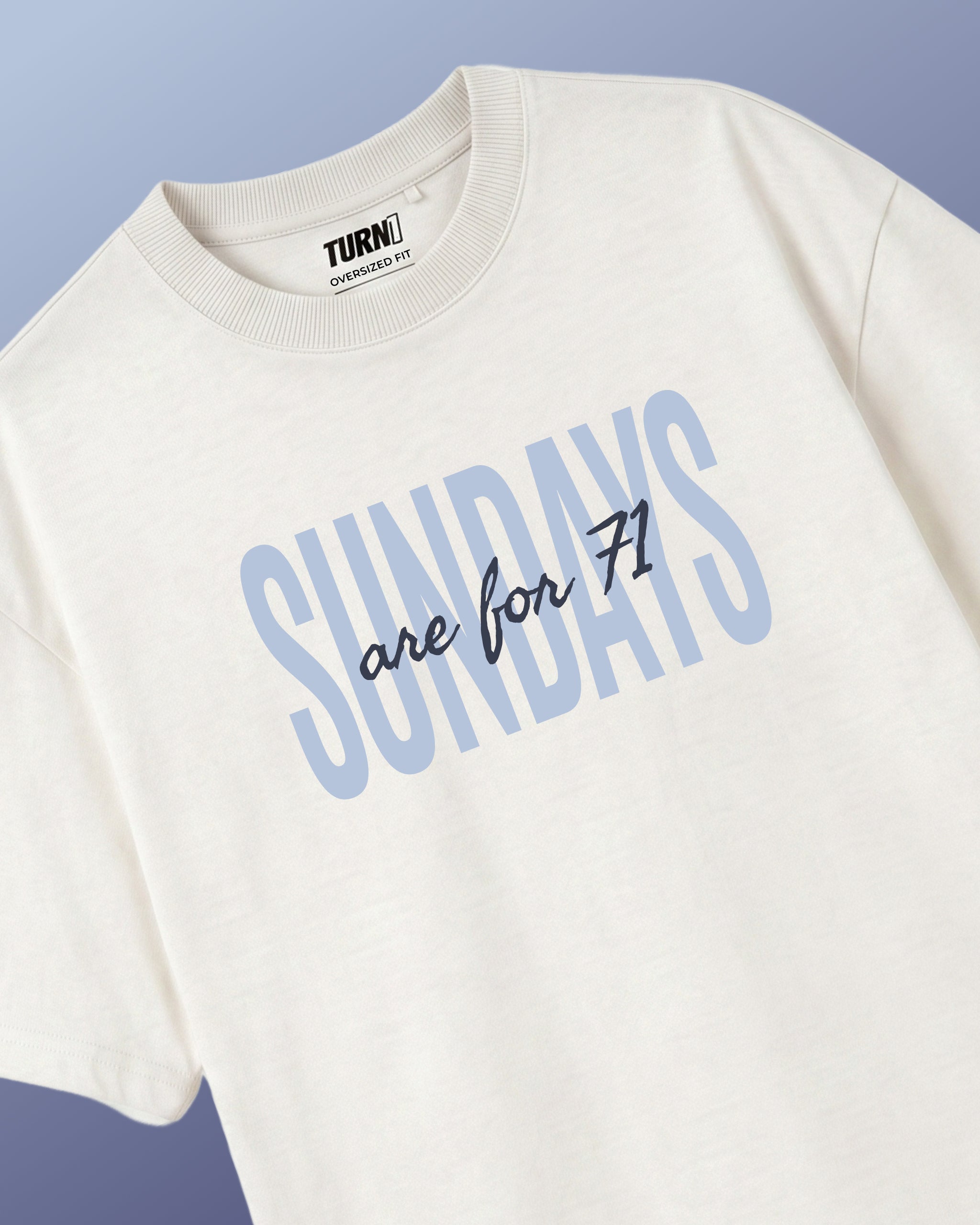 Off-white unisex T-shirt con stampa “Share for 71” blu