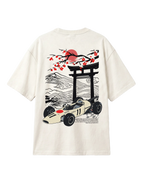 Suzuka Spirit Japan Formula 1 Racing Heritage Honda F1 Oversized T-Shirt Off-White Back View | Turn1 India