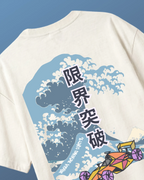 Tokyo Race Vibes Formula 1 Unisex Oversized F1 T-shirt Off-White Back View | Turn1 India